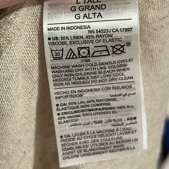 Old Navy Beige Linen Blend Mini Dress, Size Large Tall - Picture 5 of 11